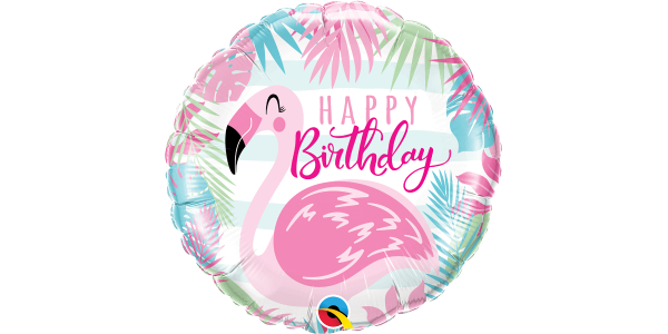 18" Foil Birthday Pink Flamingo