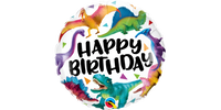 18" Foil Birthday Colorful Dinosaurs