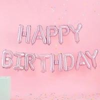 Pink HAPPY BIRTHDAY Letter foil